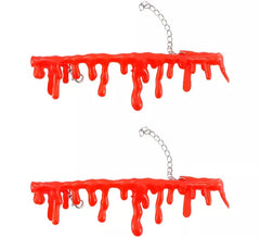 Dripping Blood Necklace and Bracelet