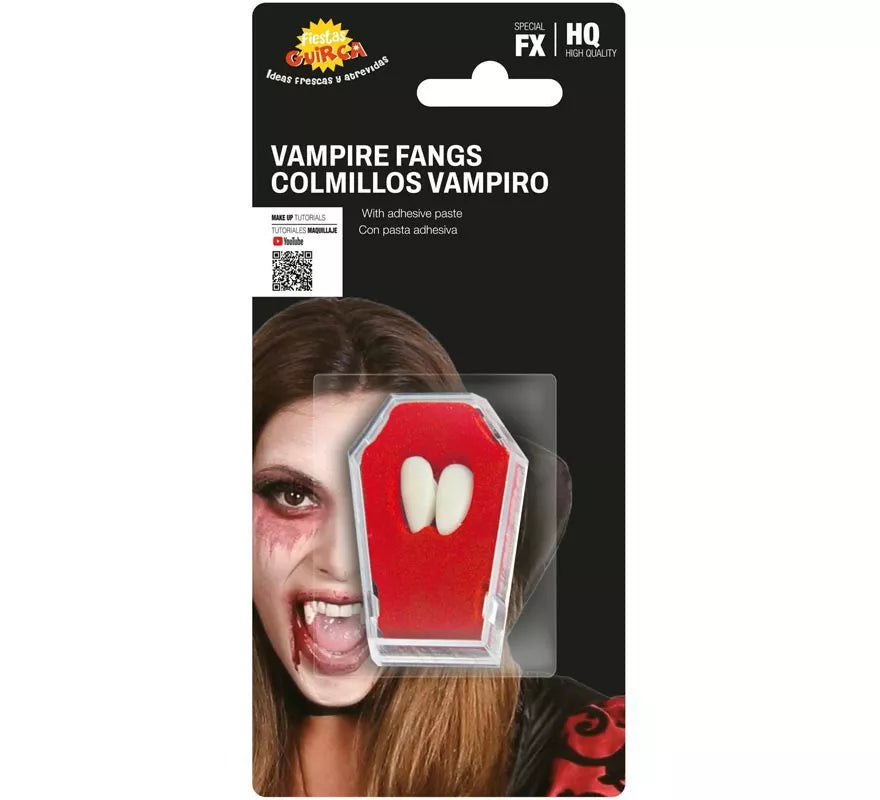 Colmillos de Vampiro con pasta adhesiva