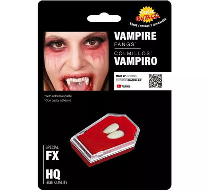 Colmillos de Vampiro con pasta adhesiva