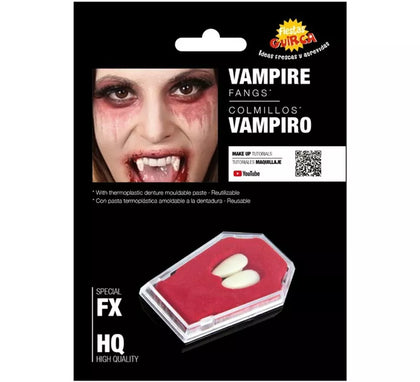 Colmillos de Vampiro medianos con pasta termoplástica