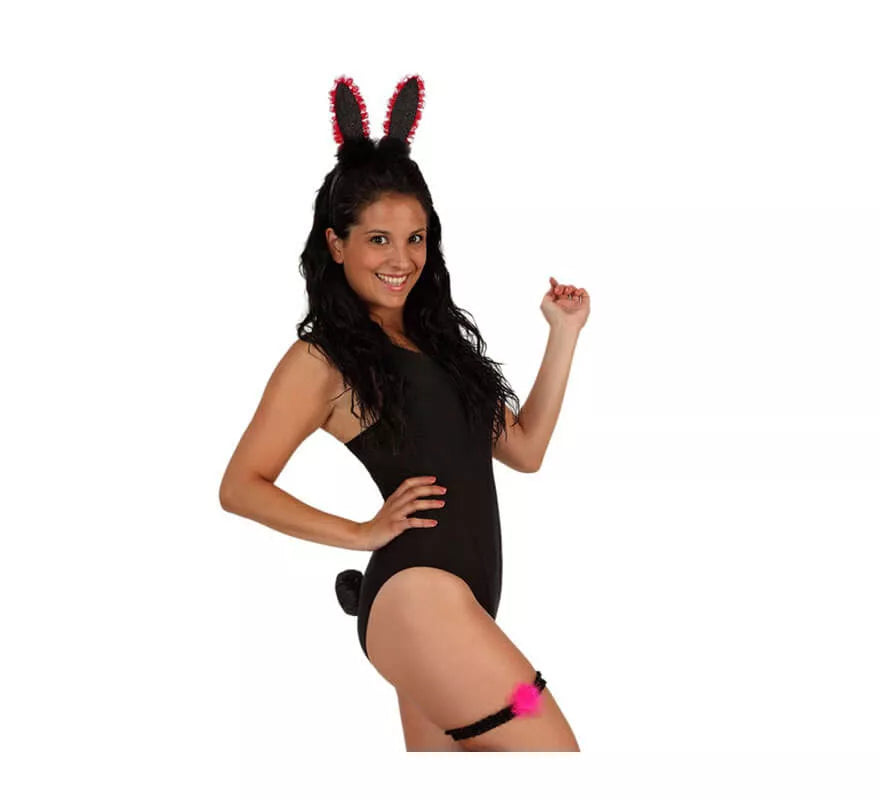 Complemento Conejita fucsia y negro
