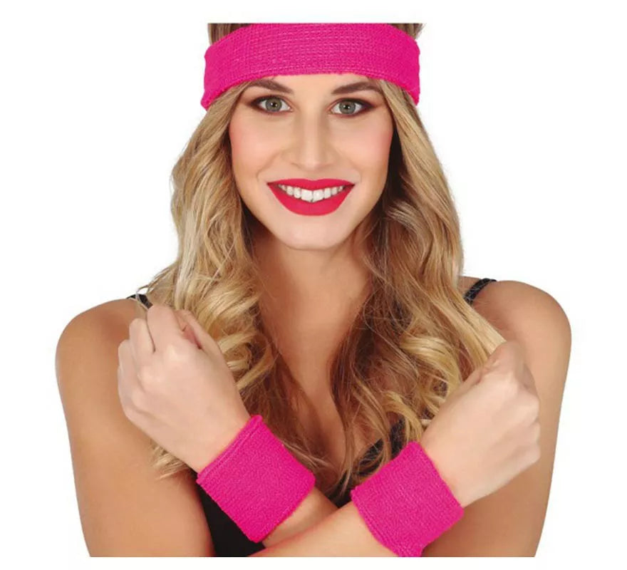 Conjunto de 2 Muñequeras y Cinta en varios colores para mujer