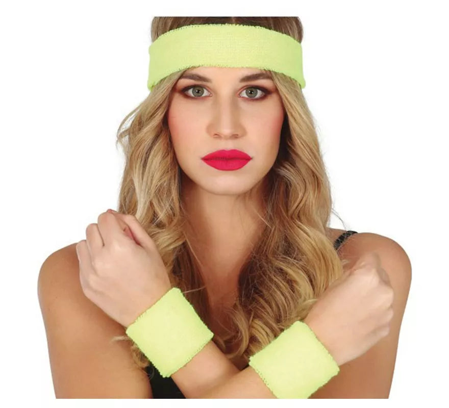Conjunto de 2 Muñequeras y Cinta en varios colores para mujer