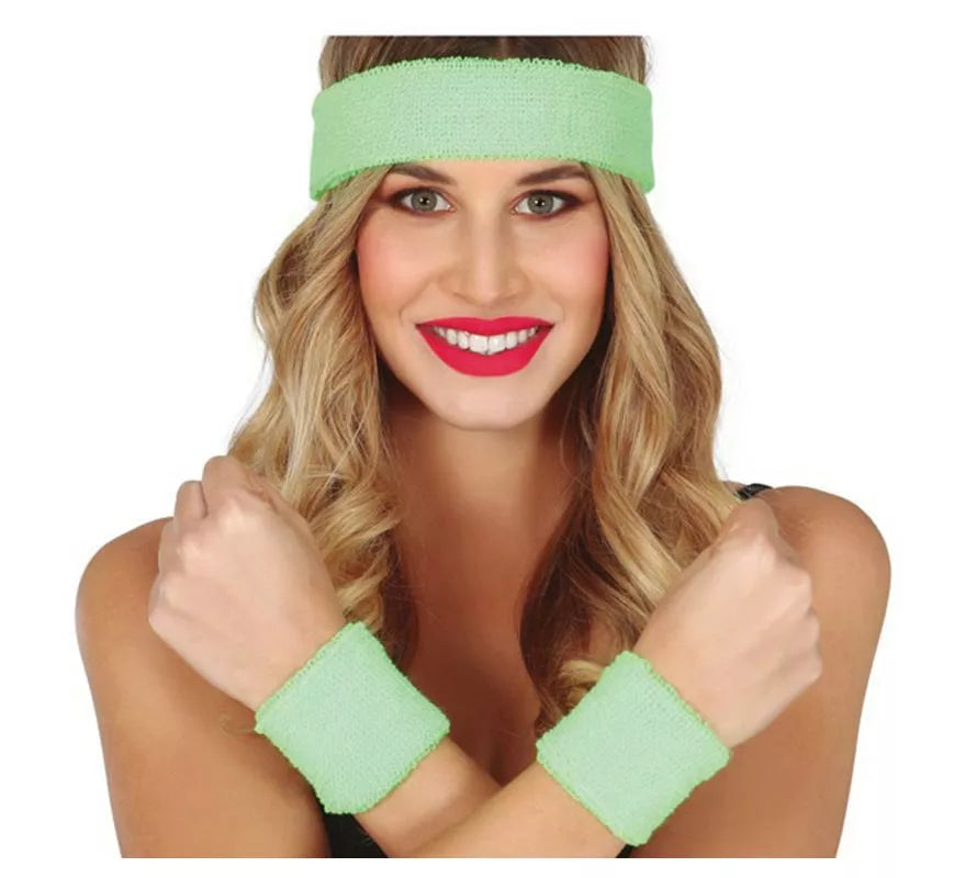 Conjunto de 2 Muñequeras y Cinta en varios colores para mujer