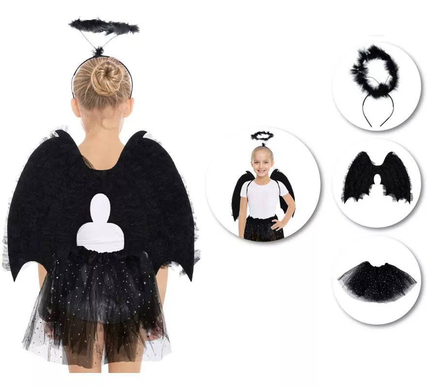 Conjunto de Ángel negro: Halo, Alas y Tutú