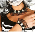 Conjunto de gargantilla y pulsera de Calaveras