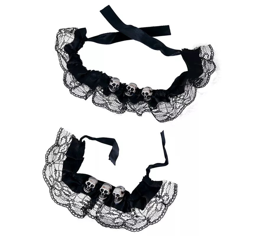 Translation missing: en.Conjunto de gargantilla y pulsera de Calaveras