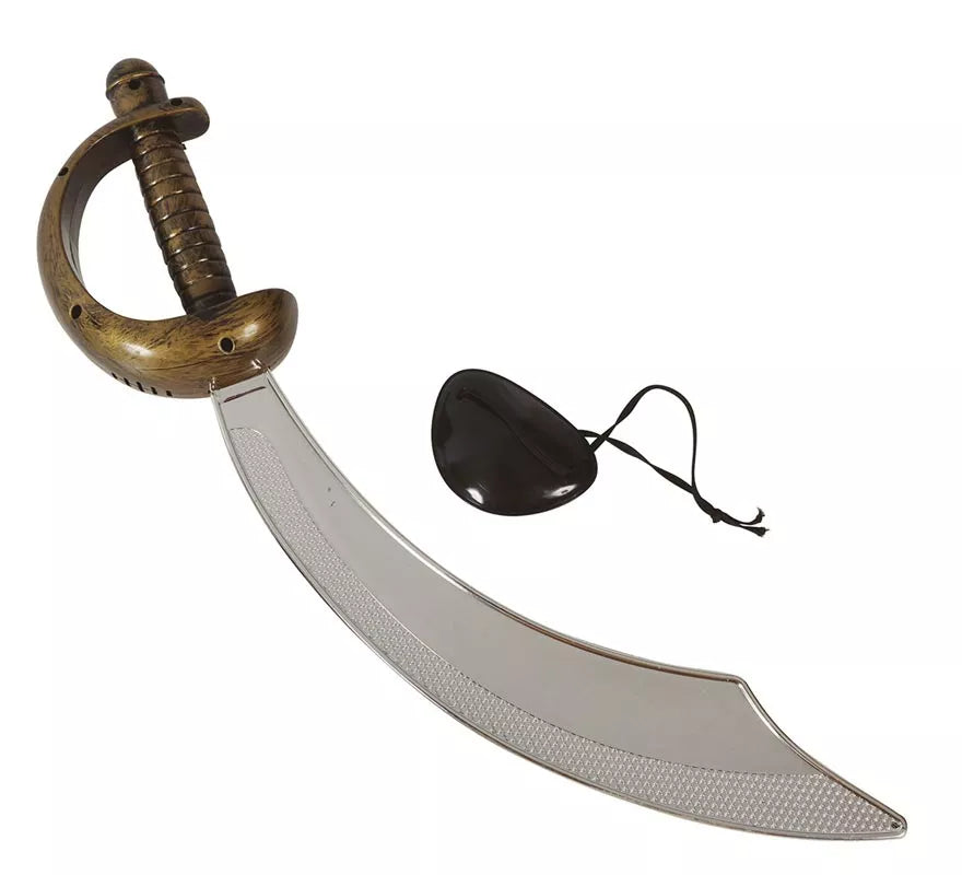 Conjunto de Sable pirata 47 cm. y parche