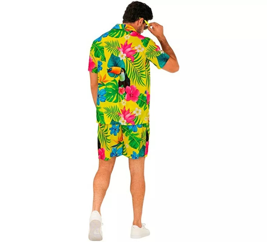 Translation missing: en.Conjunto de Verano con Estampado de Tucán: Camisa y Shorts para hombre