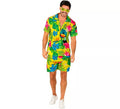 Conjunto de Verano con Estampado de Tucán: Camisa y Shorts para hombre