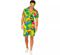 Toucan Print Summer Set: Men's Shirt and Shorts