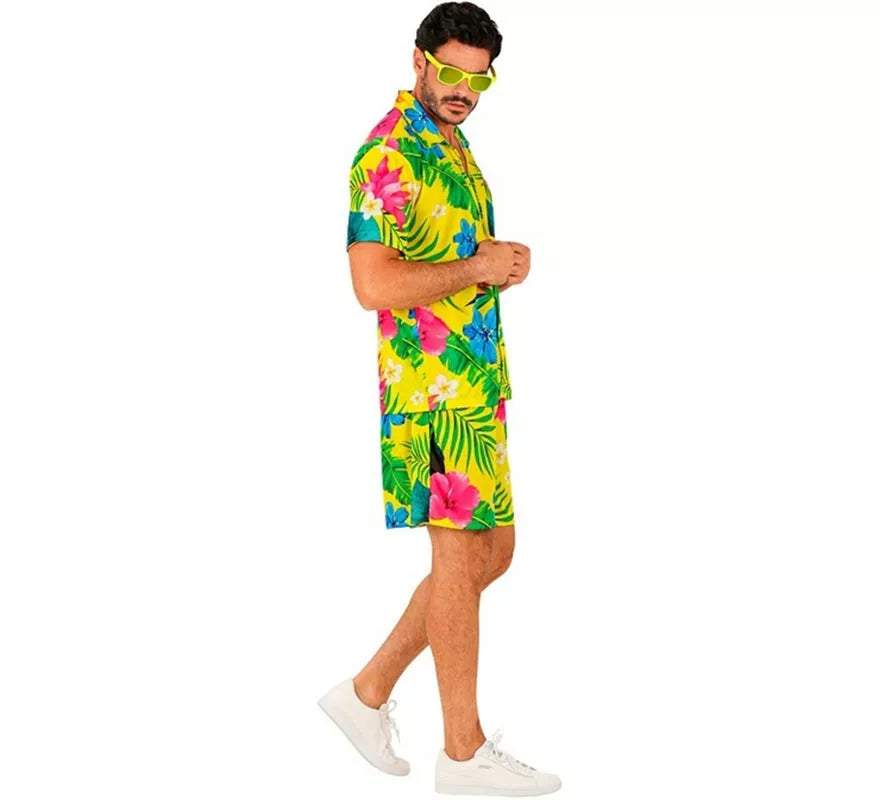 Conjunto de Verano con Estampado de Tucán: Camisa y Shorts para hombre