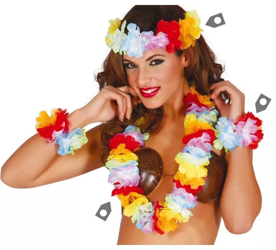 Translation missing: en.Conjunto Hawaiano de cinta, collar y muñequeras