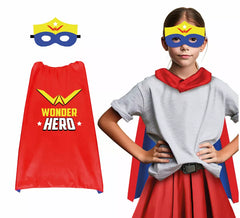 Super Heroine Children's Set: Mask and 70 cm cape