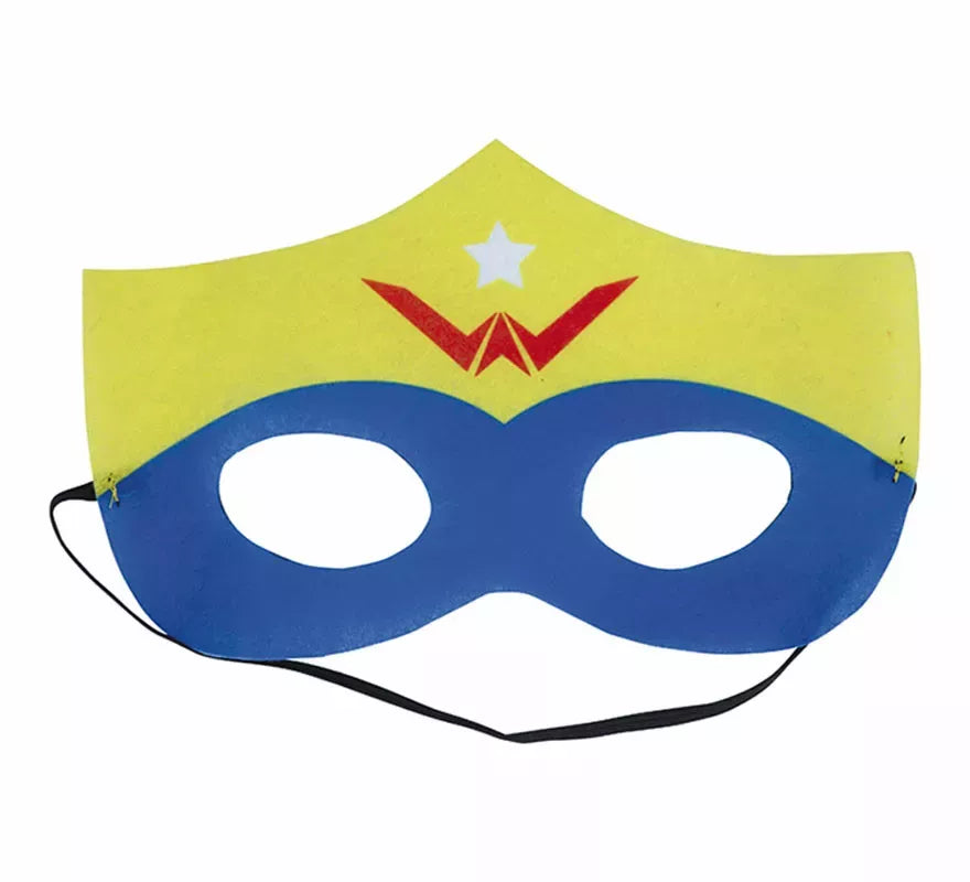 Conjunto Infantil Súper Heroína: Antifaz y capa de 70 cms