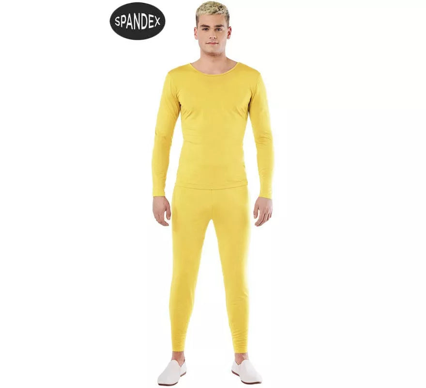 Conjunto Maillot Spandex en 2 piezas color Amarillo hombre