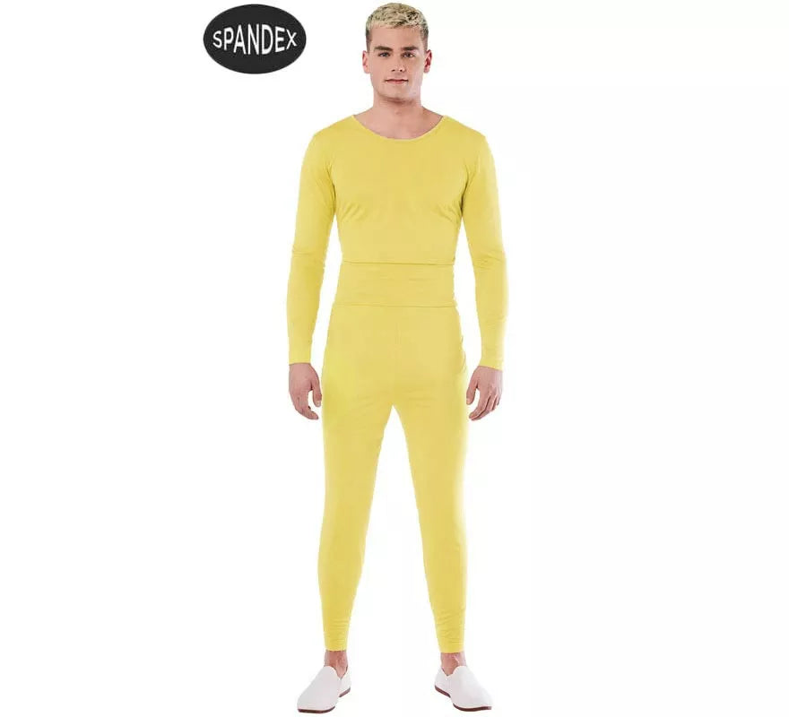 Conjunto Maillot Spandex en 2 piezas color Amarillo hombre