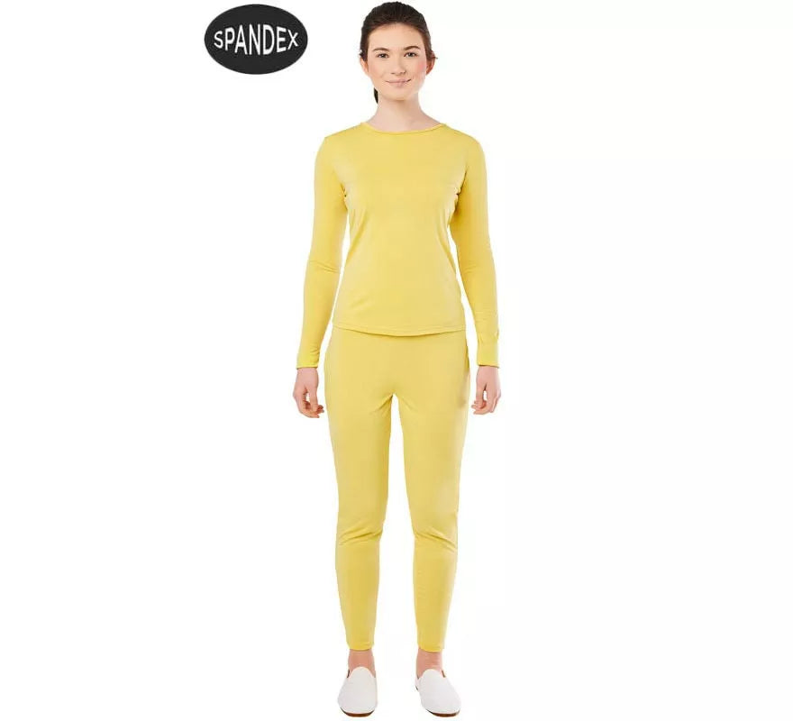 Conjunto Maillot Spandex en 2 piezas color Amarillo mujer