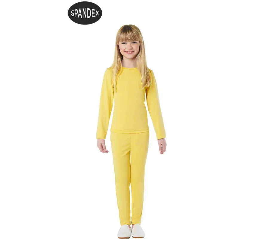 Conjunto Maillot Spandex en 2 piezas color Amarillo para niños