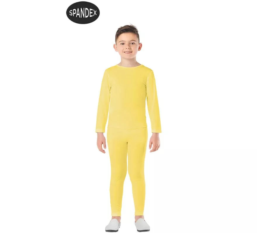 Conjunto Maillot Spandex en 2 piezas color Amarillo para niños
