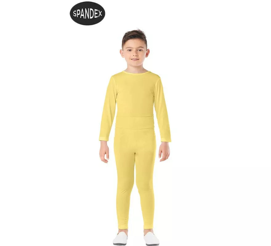 Conjunto Maillot Spandex en 2 piezas color Amarillo para niños