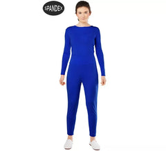 Blue 2-piece Spandex Leotard Set for women