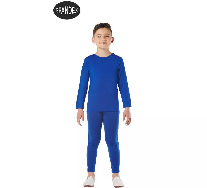 Conjunto Maillot Spandex en 2 piezas color Azul para niños