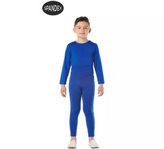 Blue 2-piece Spandex Leotard Set for children