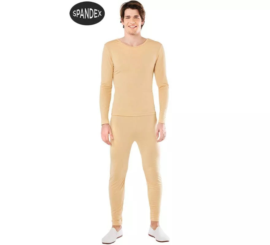 Conjunto Maillot Spandex en 2 piezas color Beige para hombre