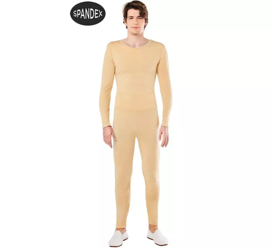 Conjunto Maillot Spandex en 2 piezas color Beige para hombre
