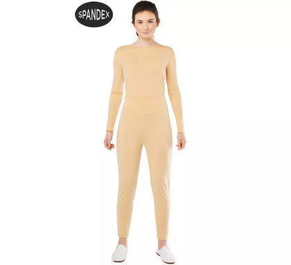 Conjunto Maillot Spandex en 2 piezas color Beige para mujer