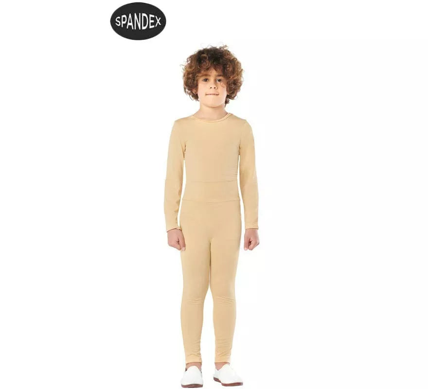 Conjunto Maillot Spandex en 2 piezas color beige para niños