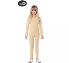 Beige 2-piece spandex swimsuit set for children