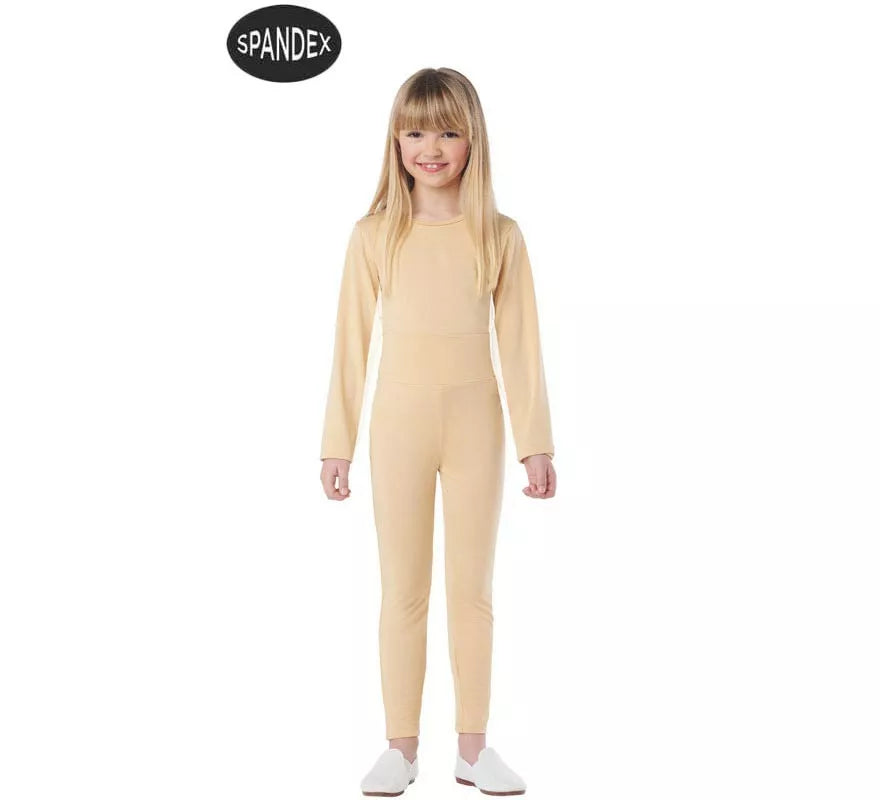 Translation missing: en.Conjunto Maillot Spandex en 2 piezas color beige para niños