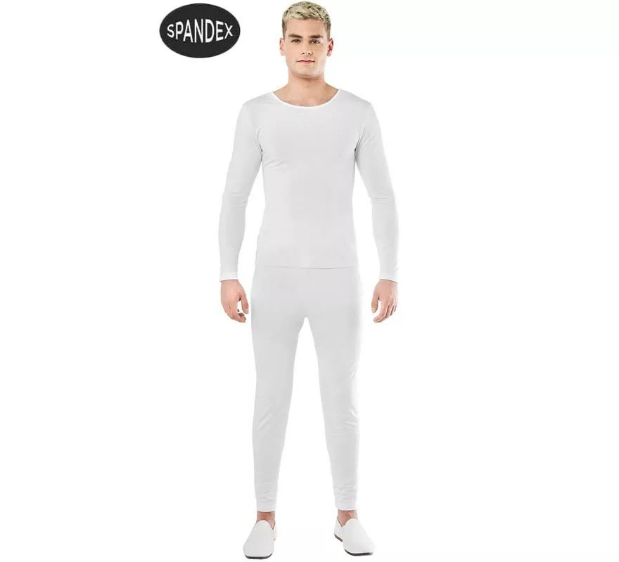 Translation missing: en.Conjunto Maillot Spandex en 2 piezas color Blanco para hombre