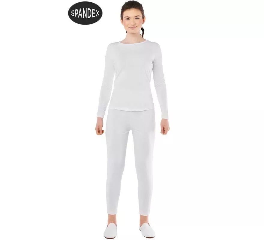 Conjunto Maillot Spandex en 2 piezas color Blanco para mujer
