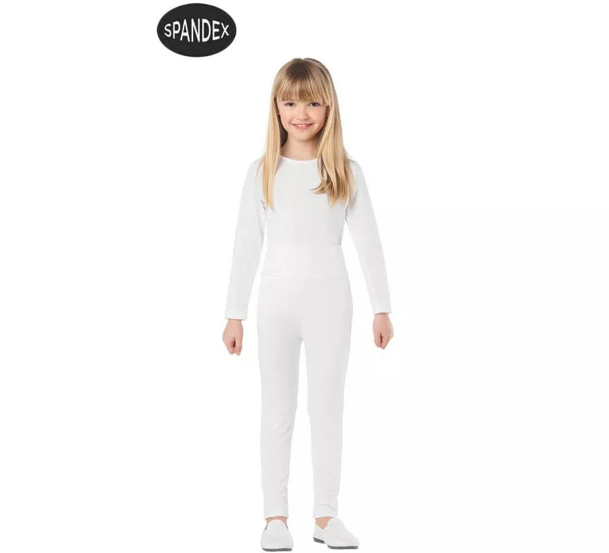 Conjunto Maillot Spandex en 2 piezas color Blanco para niños