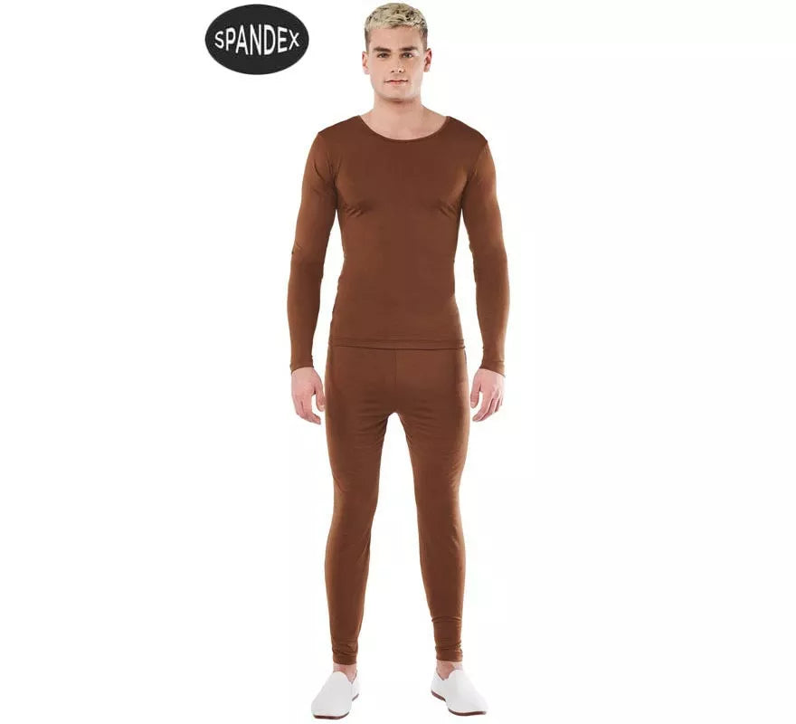 Translation missing: en.Conjunto Maillot Spandex en 2 piezas color Marron para hombre