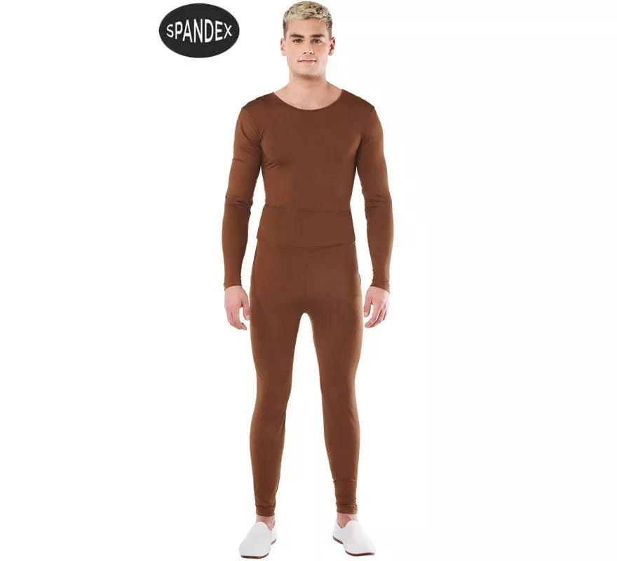 Translation missing: en.Conjunto Maillot Spandex en 2 piezas color Marron para hombre