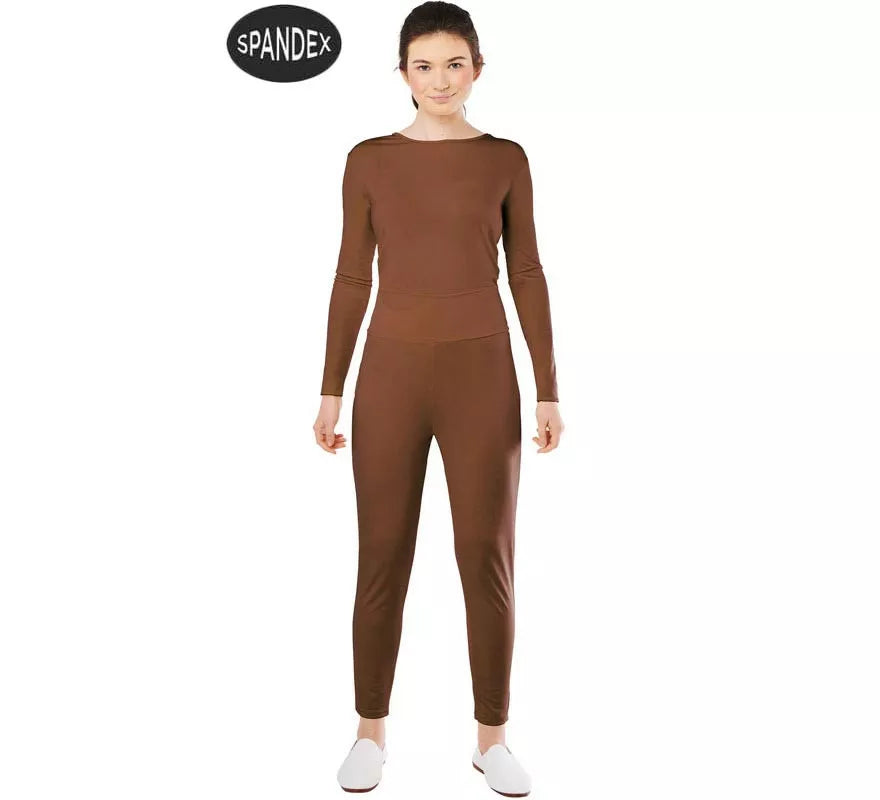 Translation missing: en.Conjunto Maillot Spandex en 2 piezas color Marron para mujer