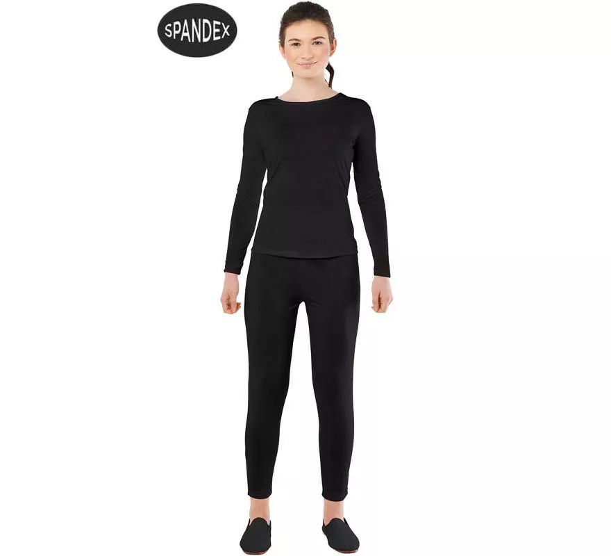 Conjunto Maillot Spandex en 2 piezas color Negro para mujer