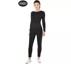 Black 2-piece Spandex Leotard Set for women