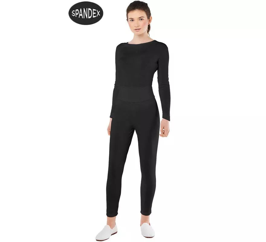 Translation missing: en.Conjunto Maillot Spandex en 2 piezas color Negro para mujer