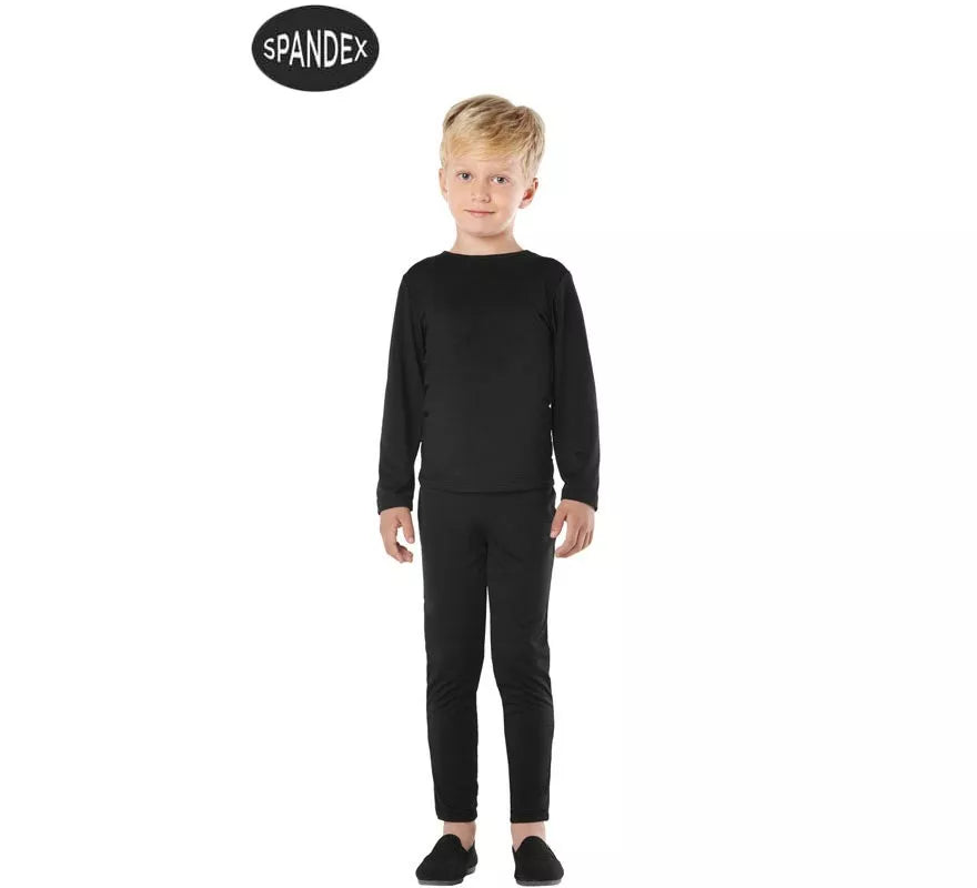 Conjunto Maillot Spandex en 2 piezas color Negro para niños