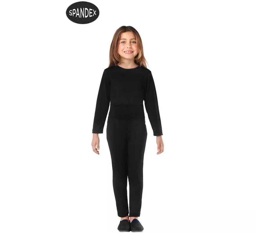 Conjunto Maillot Spandex en 2 piezas color Negro para niños
