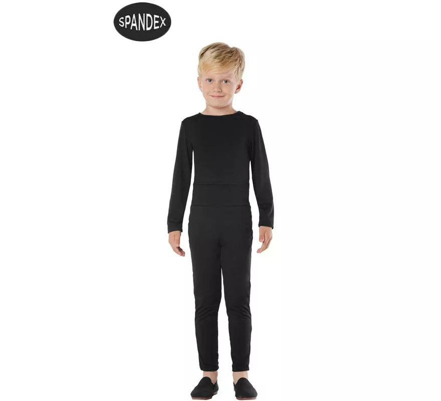 Conjunto Maillot Spandex en 2 piezas color Negro para niños
