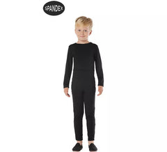 Black 2-piece Spandex Leotard Set for children