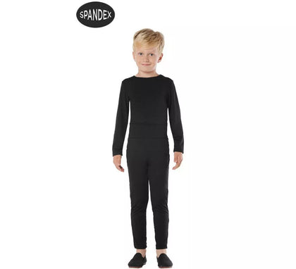 Conjunto Maillot Spandex en 2 piezas color Negro para niños