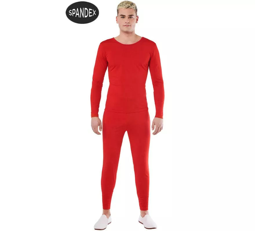 Translation missing: en.Conjunto Maillot Spandex en 2 piezas color Rojo para hombre