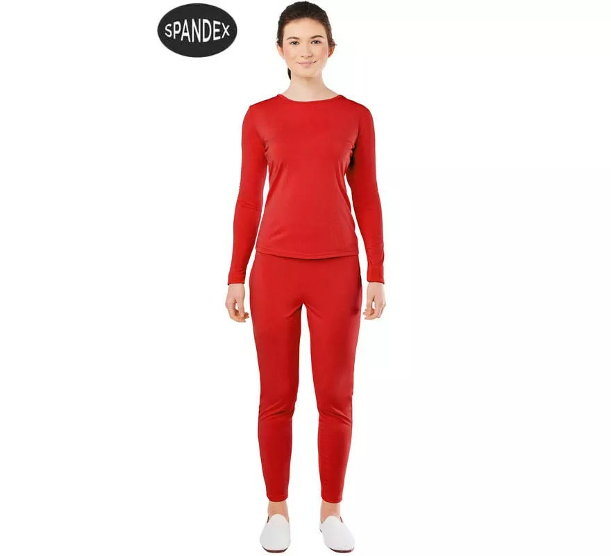 Translation missing: en.Conjunto Maillot Spandex en 2 piezas color Rojo para mujer